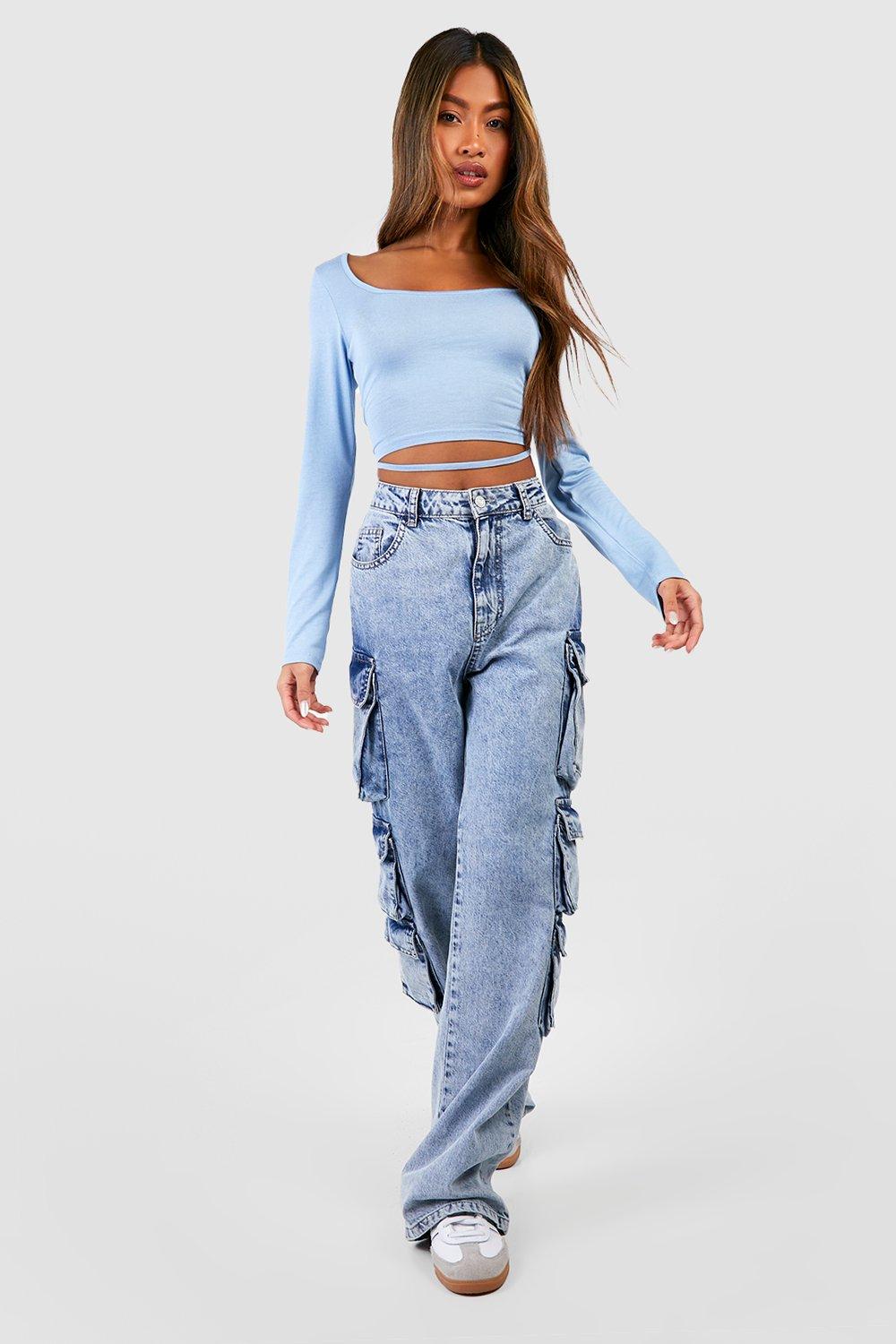 Light blue on sale high neck top